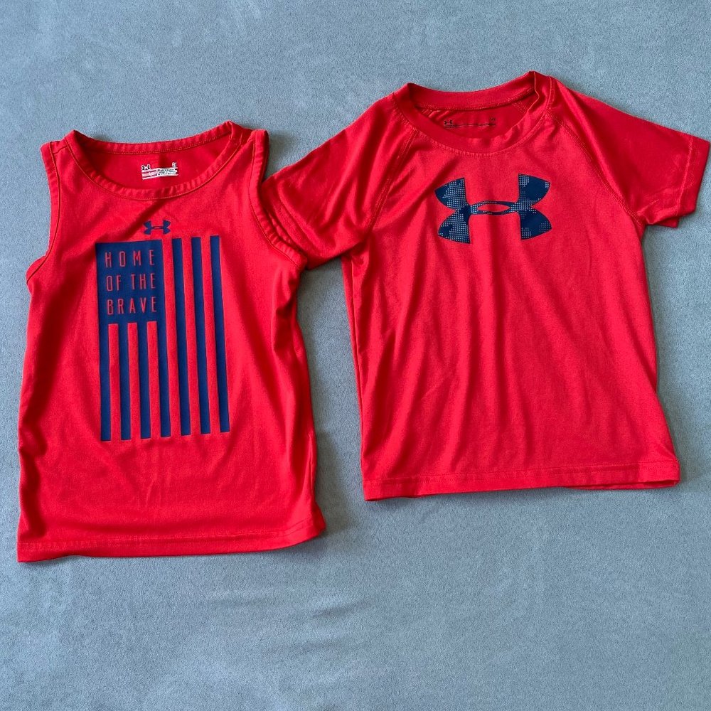 Under Armor Boys Patriotic Tank + Tshirt